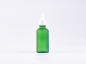 Preview: Grünglasflasche 50ml, mit Pipette weiss